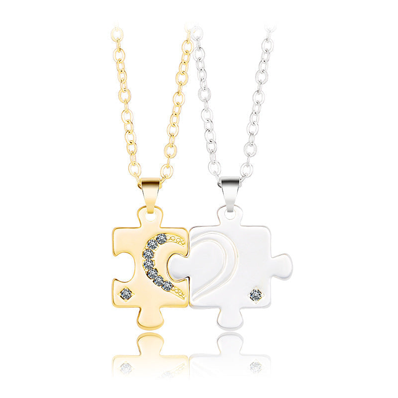 Couple Pair Of Simple Stylish Personality Creative Necklaces