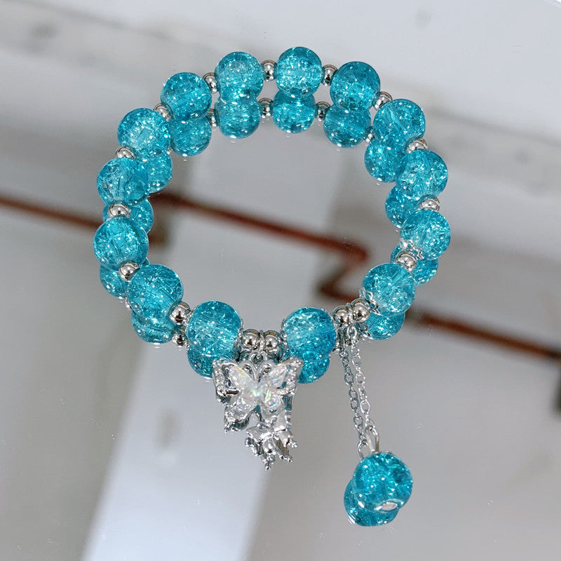 Jade Broken Female Design Mori Style Sweet Color Bracelet