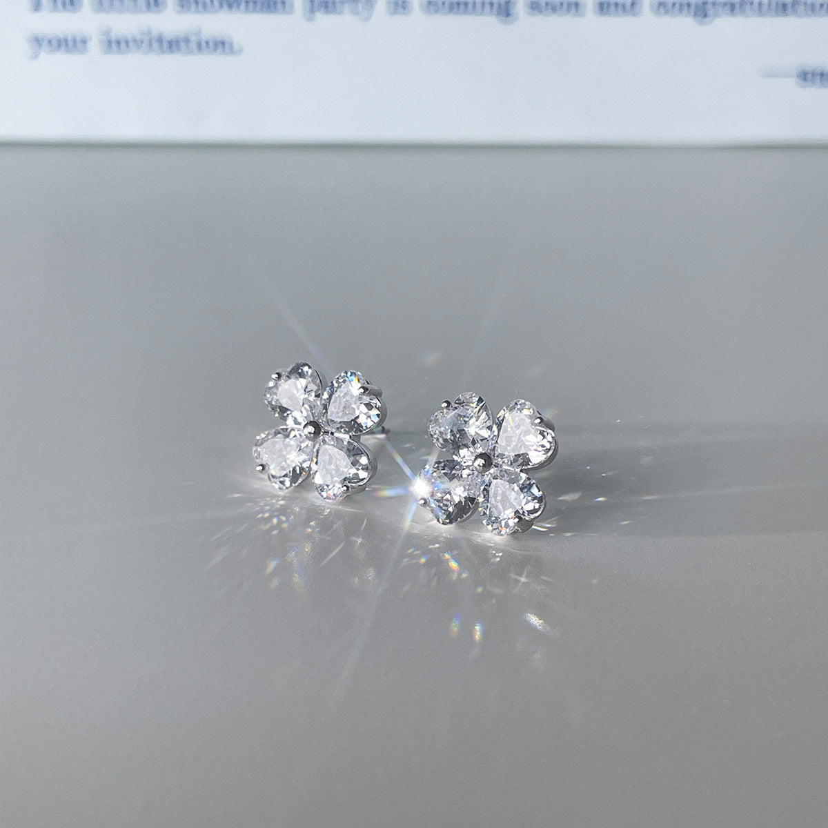 Women's Beautiful Super Flash Zircon Light Luxury High-grade Earrings