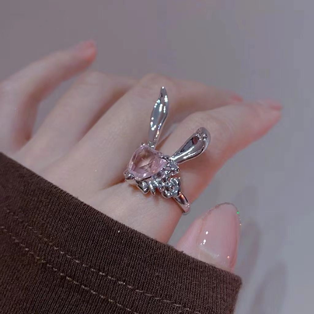 Graceful Versatile Opening Female Light Luxury Minority Design Sense Rings