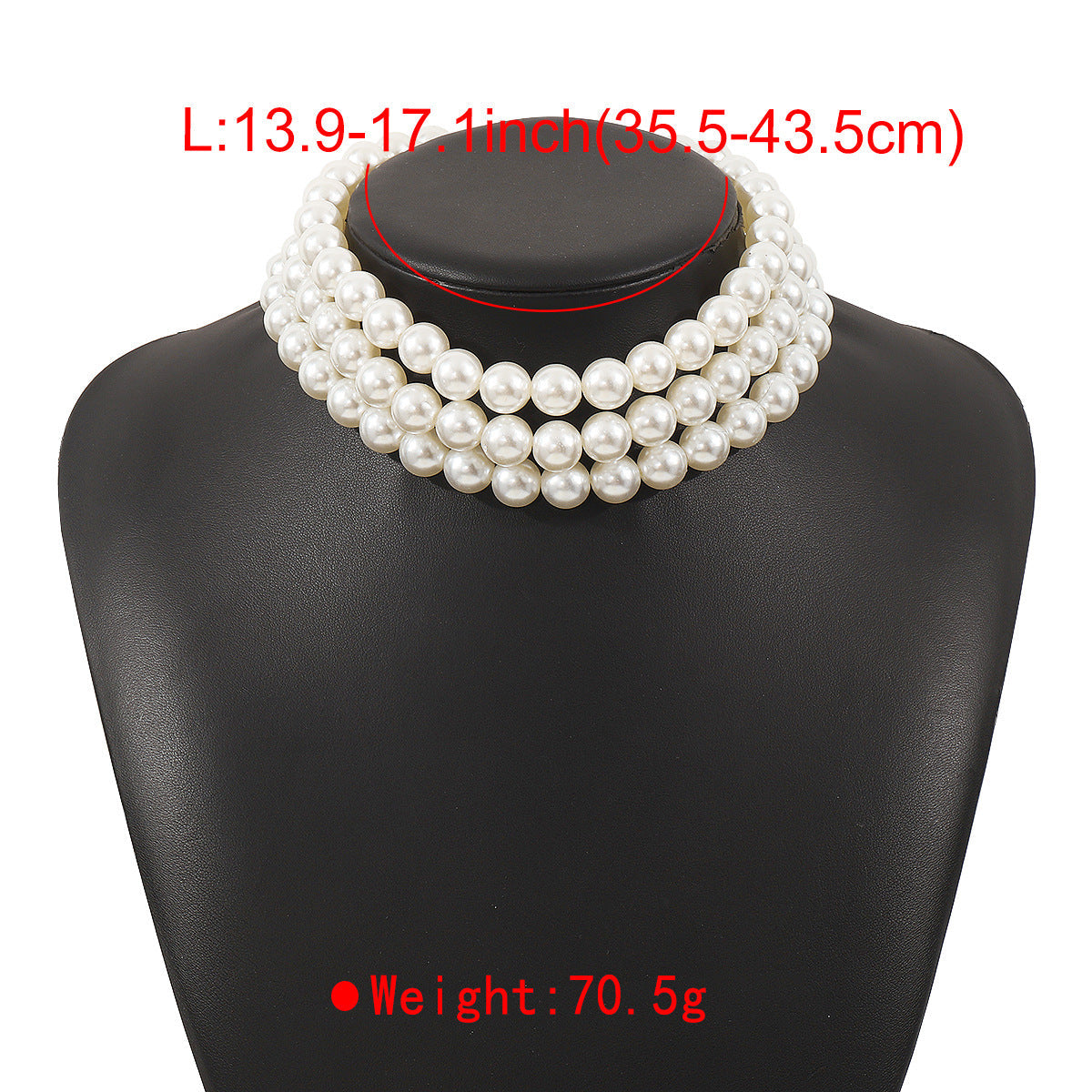 Women's Elegant Retro Fashion Exaggerated Pearl Geometric Necklaces