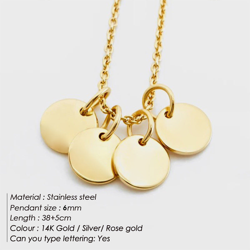 Innovative Attractive Personalized Stainless Steel Round Necklace