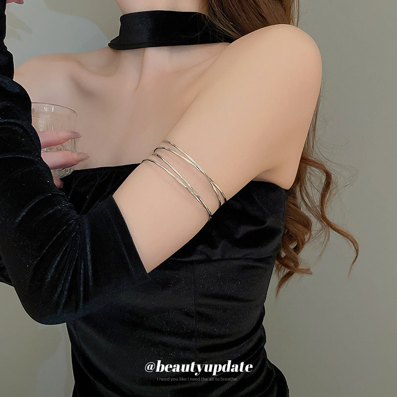 Simple Line Winding Metal Opening Unique Bracelet