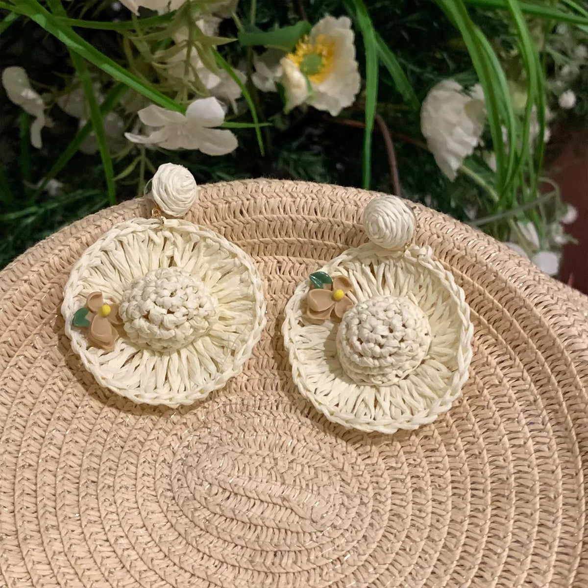 Flower Female Seaside Vacation Dopamine Fashion Temperament Earrings