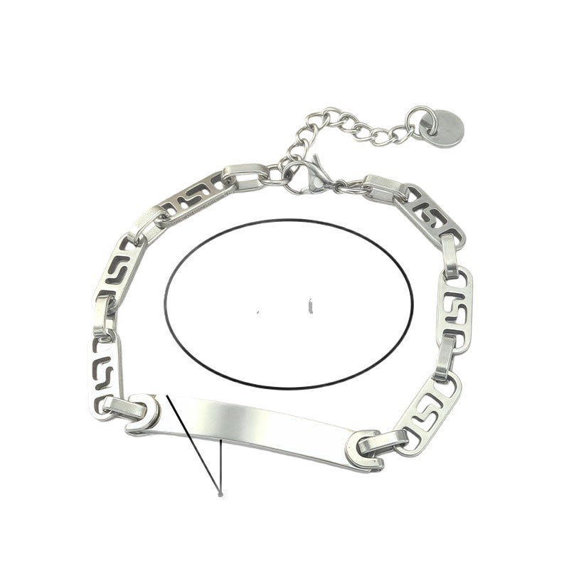 Creative Stainless Steel Curved Fashion Couple Bracelet
