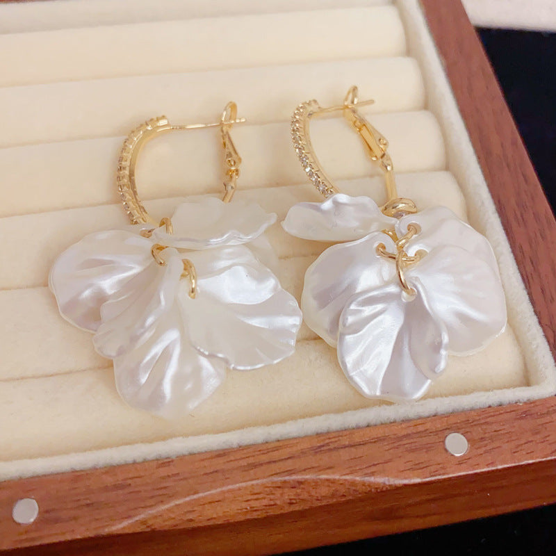 French Entry Lux Gentle Super Fairy Environmental Protection Copper Earrings