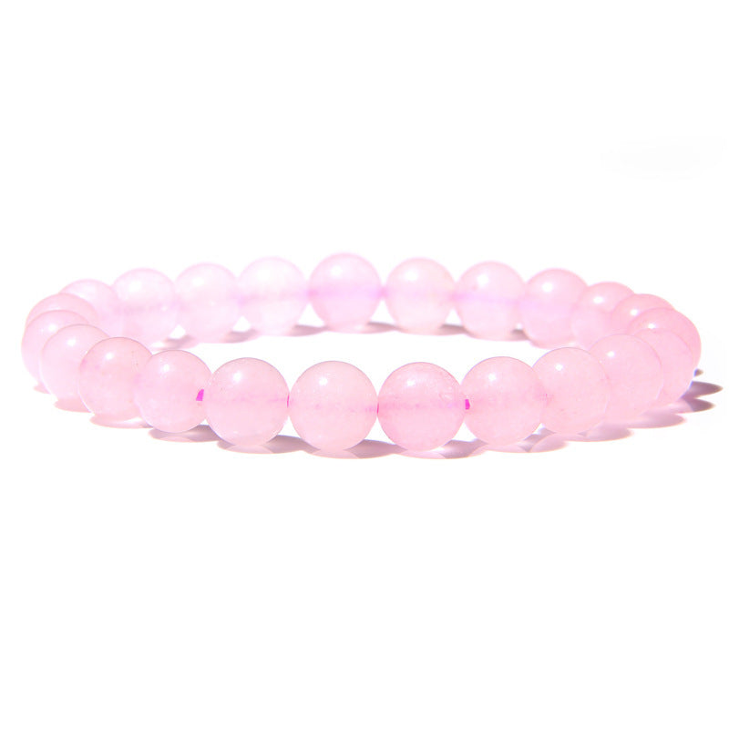 Men's Natural Stone Beads White Turquoise Elastic Bracelets