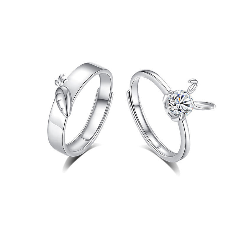 High-grade Couple Carrot Bunny Boutique Valentine's Day Rings