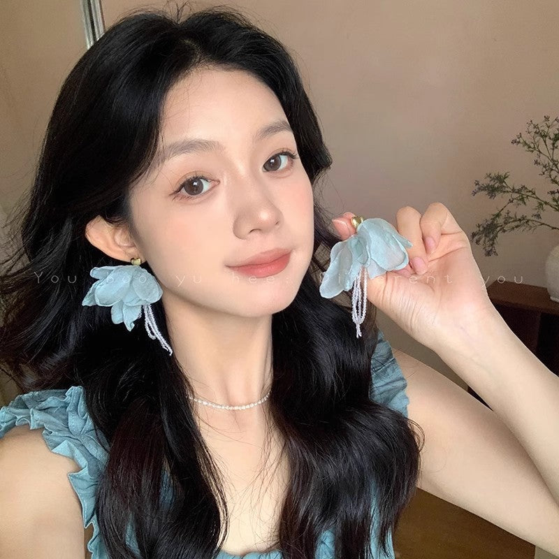 Flower Female Seaside Vacation Dopamine Fashion Temperament Earrings