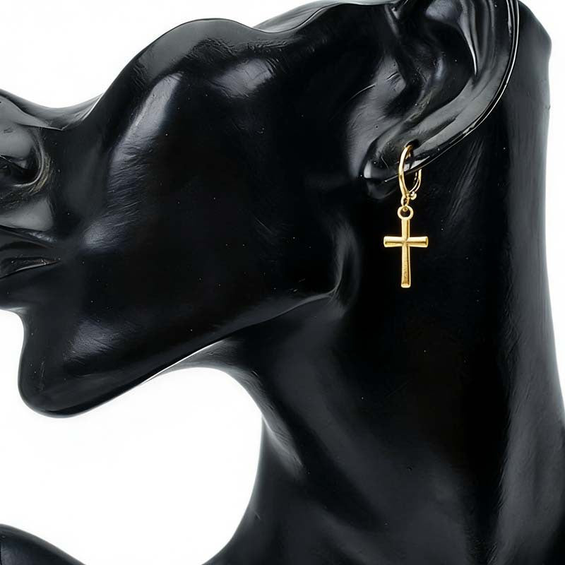 Fashion Simple Alloy Cross Punk Girlfriends Stud Earrings