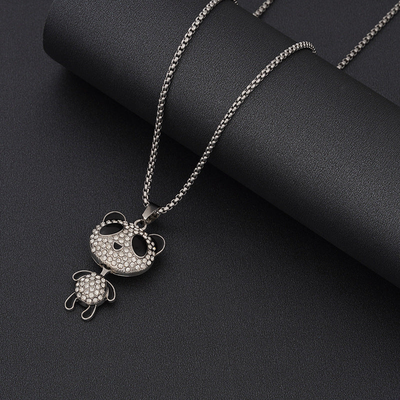 Women's & Men's Steel Hip Hop Fashion Catwalk Sweater Necklaces