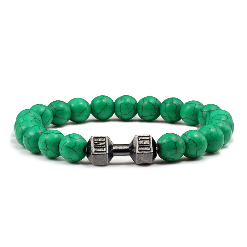 Beaded Black Frosted Stone Color Turquoise Bracelets