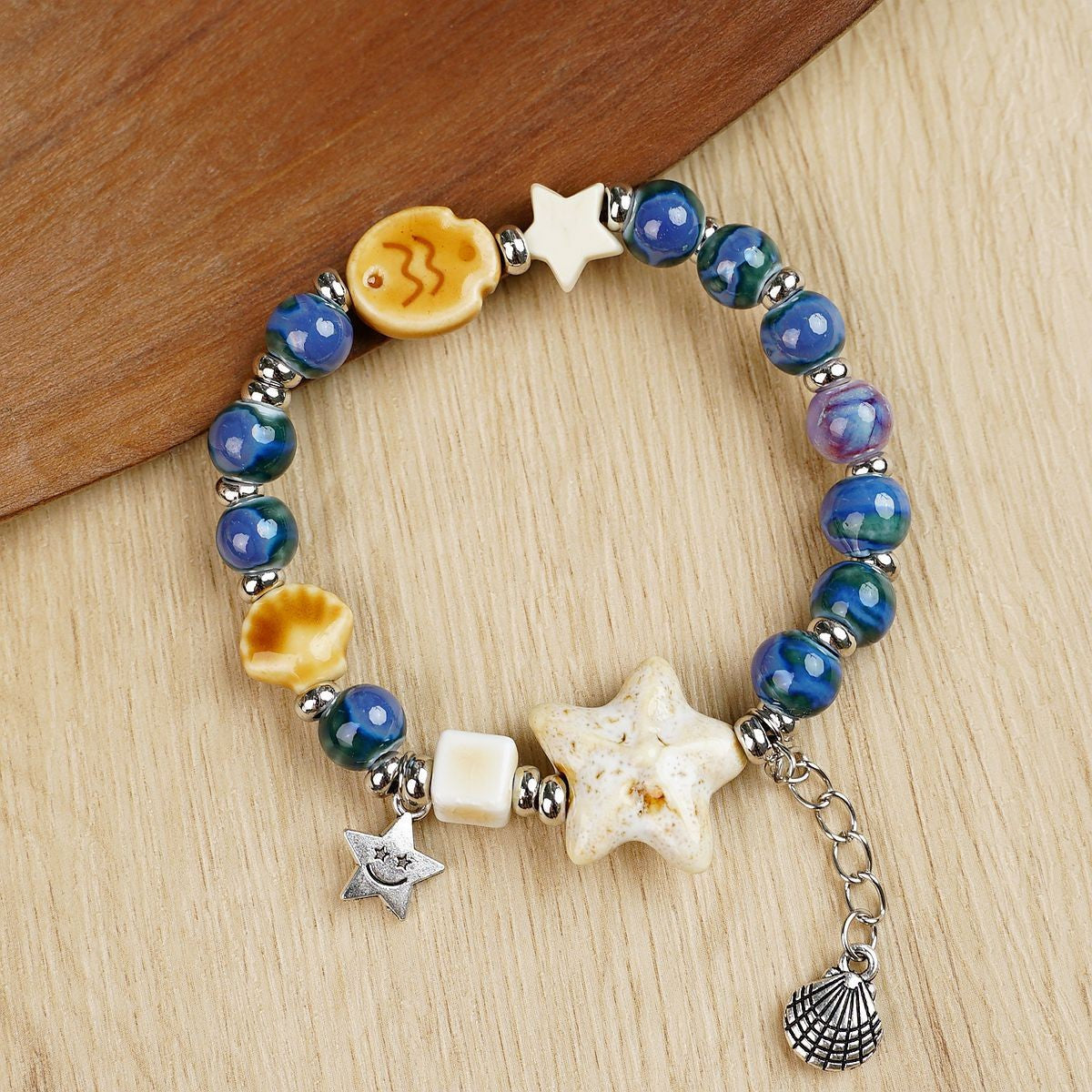 Ceramic Painted Pottery Beads Female Literary Bracelet