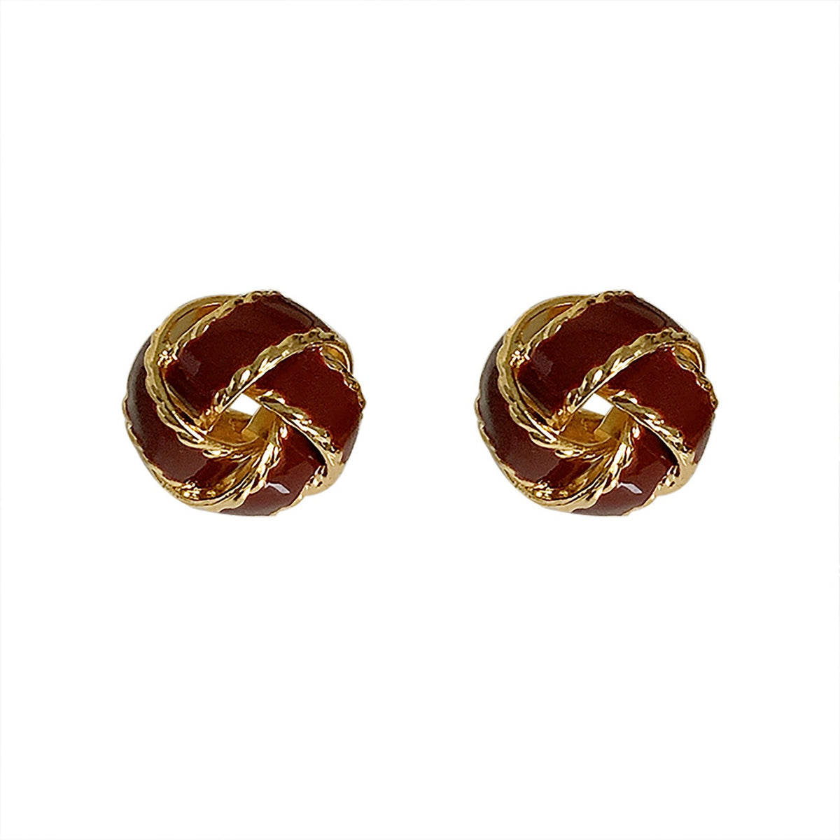 Women's Glaze Knotted Circle Ear Fashion Minority Earrings