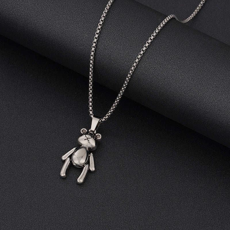 Women's & Men's Steel Hip Hop Fashion Catwalk Sweater Necklaces