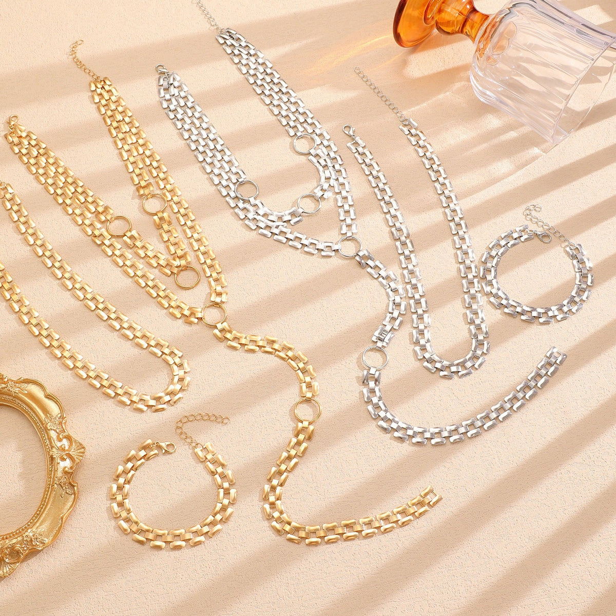 Women's Fashion Y-shaped Watch Clavicle Chain Stacked Strap Length Sweater Rings