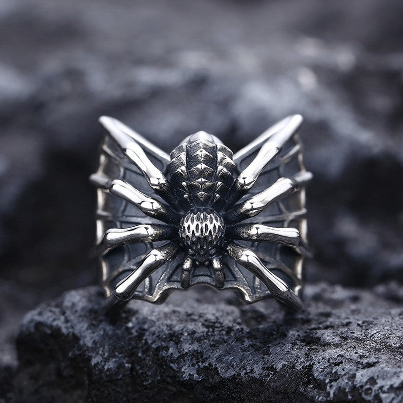Spider Dark Punk Design High Sense Christmas Metal Rings