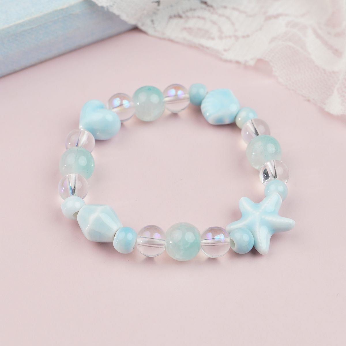 Ceramic Painted Pottery Beads Female Literary Bracelet