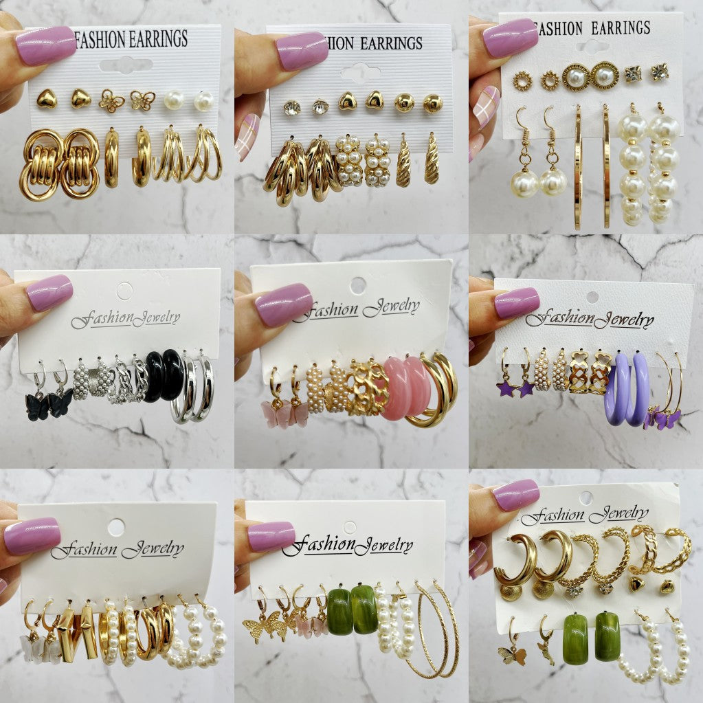 Women's French Retro Circle Pearl For Stud Earrings
