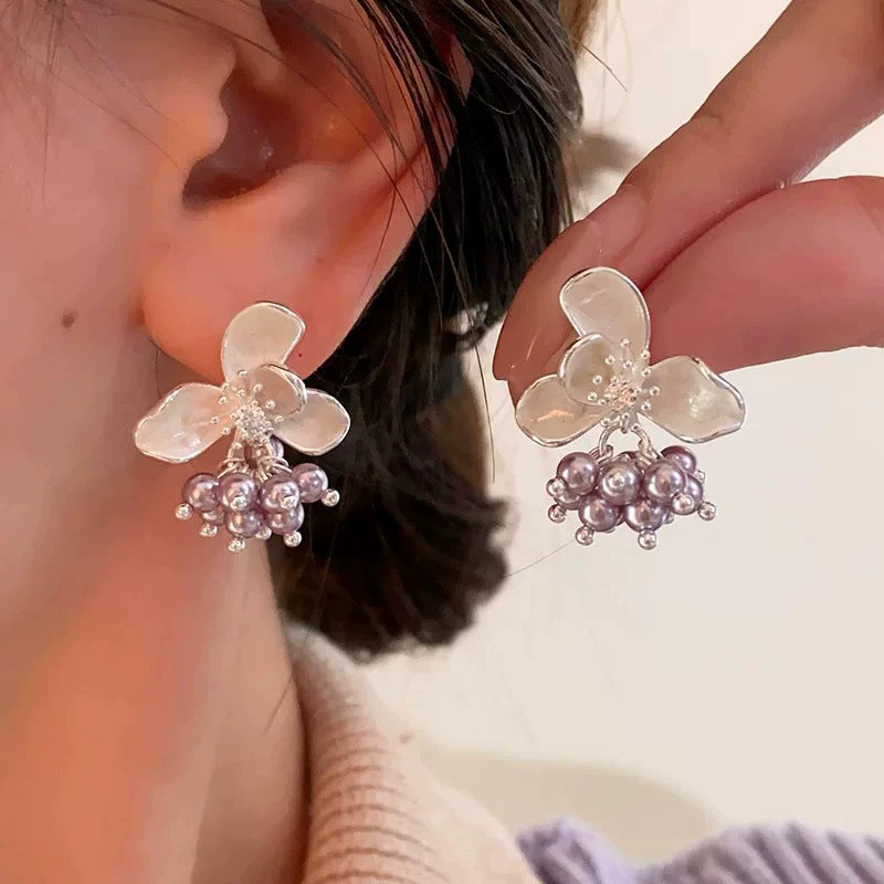 Flower Female Seaside Vacation Dopamine Fashion Temperament Earrings