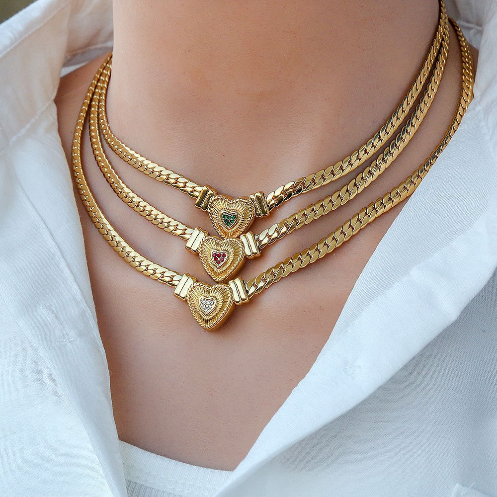 Light Luxury Fashionable Thick Cuban Link Chain Necklaces