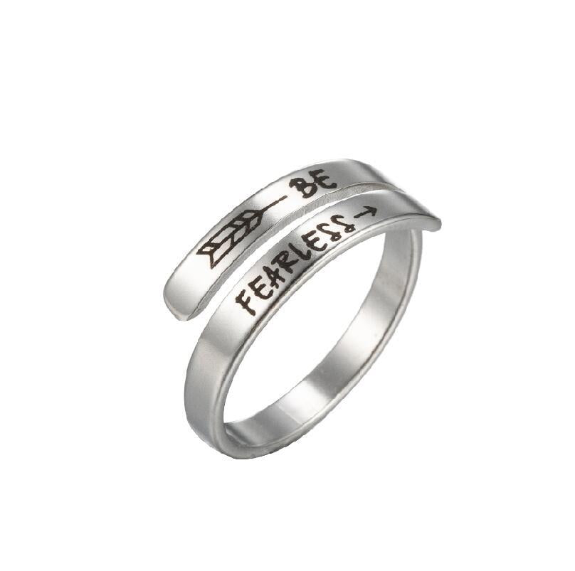 Korean Style Stainless Steel Letters Niche Retro Distressed English Double Bracelets