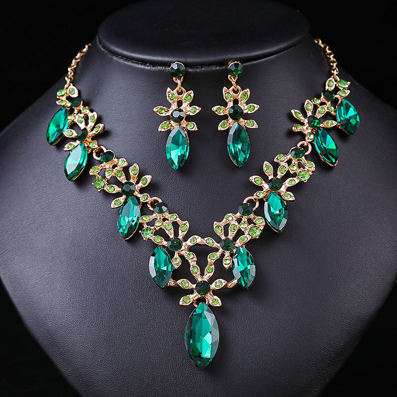 Women's Source High Profile Retro Luxury Crystal Banquet Formal Dress Necklaces