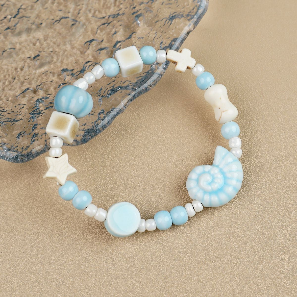 Ceramic Painted Pottery Beads Female Literary Bracelet