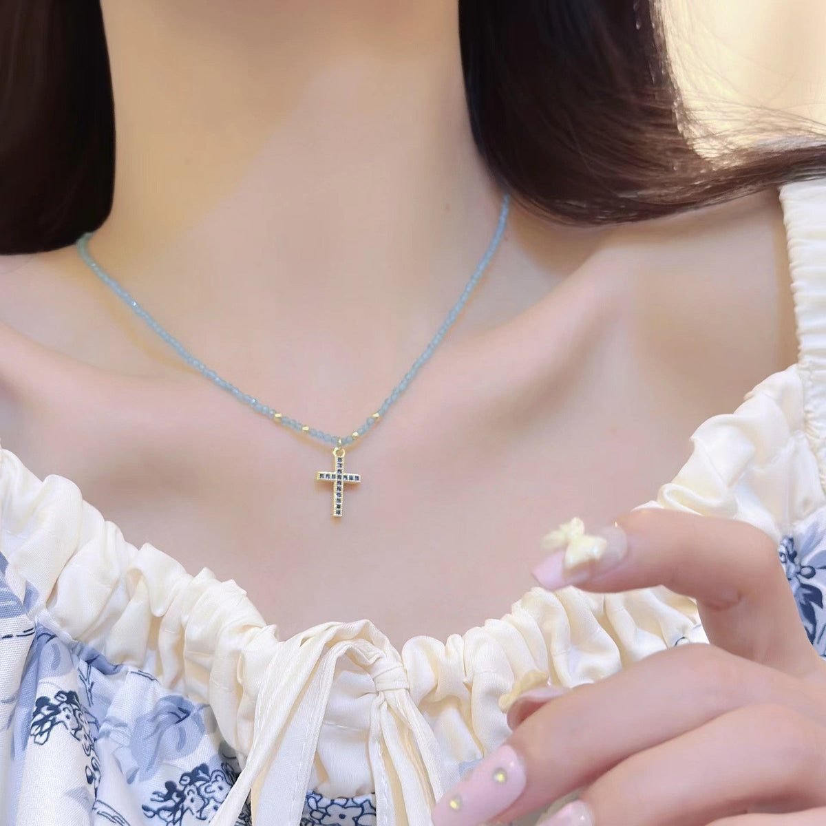 Exotic Twin Shell High-grade Female Niche Design Necklace