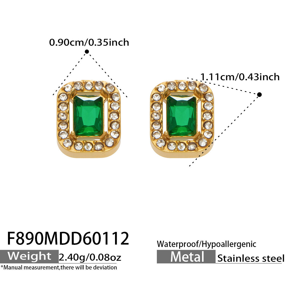 Flash Zircon Stainless Steel Combination Exquisite Gorgeous Full Jewelry Set