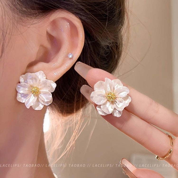 Flower Female Seaside Vacation Dopamine Fashion Temperament Earrings