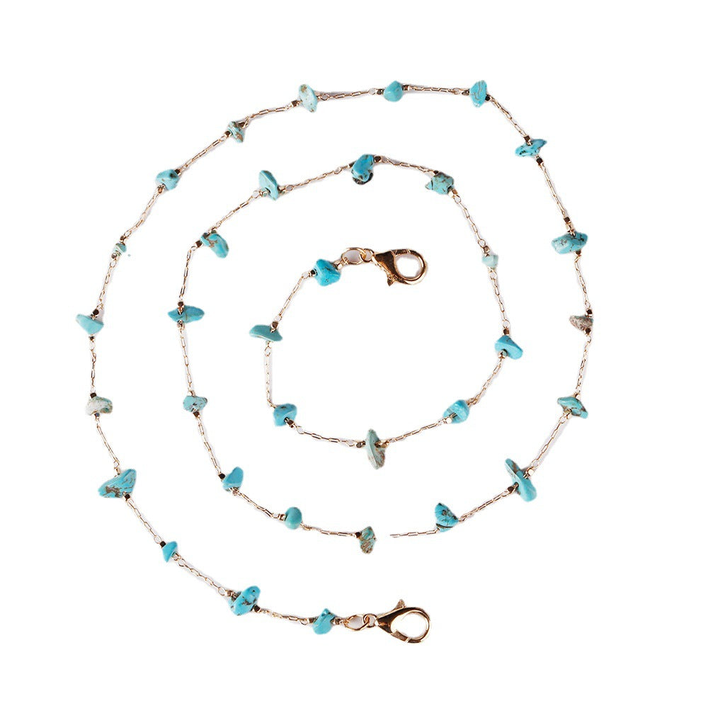 Elegant Personalized Sweet Elegance Glasses Decorations Female Stone Eyeglasses Chain Necklace