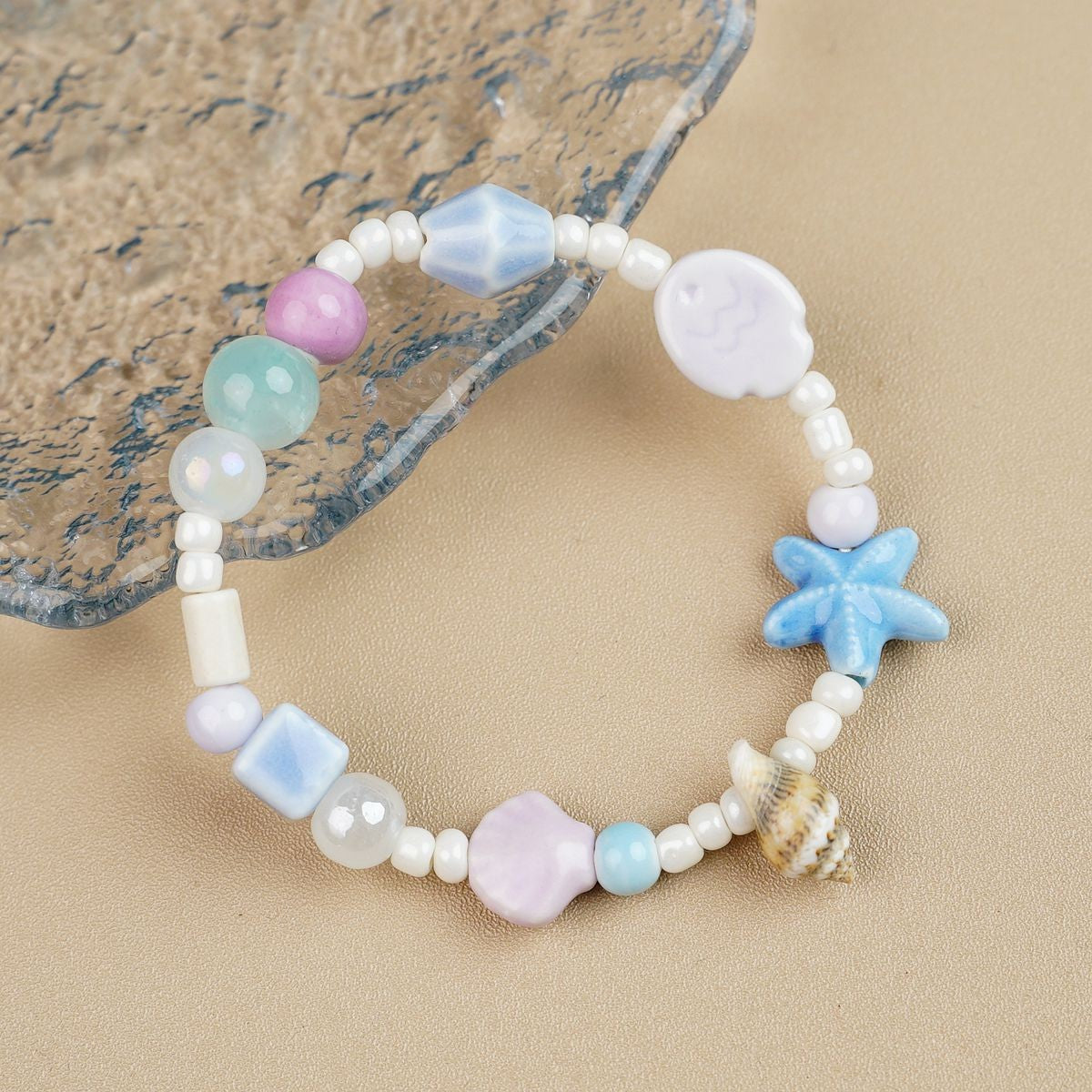 Ceramic Painted Pottery Beads Female Literary Bracelet
