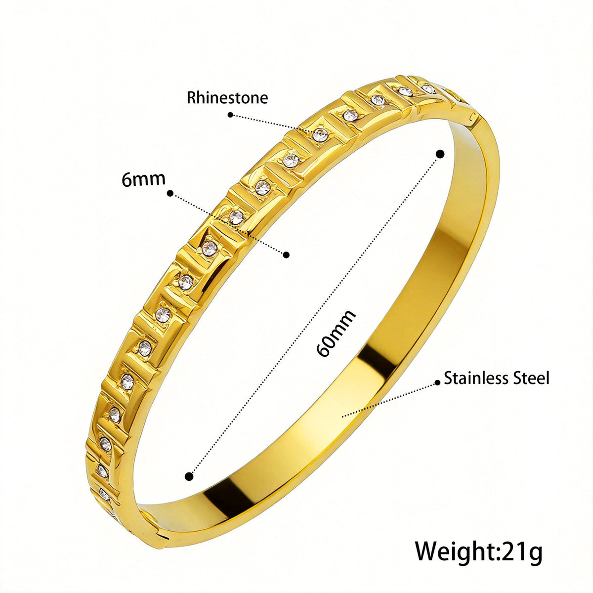 Open Stainless Steel Hydraulic Light Luxury High-grade Exaggerated Design Sense Bracelets