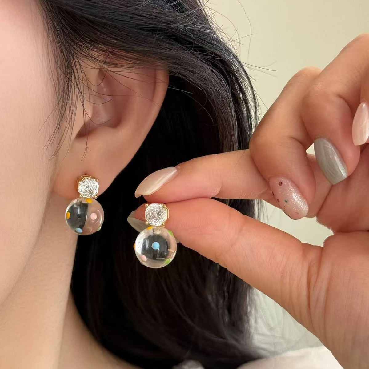 Ice Transparent Imitation Glaze Aura Essence Female Niche Exquisite Design Rings