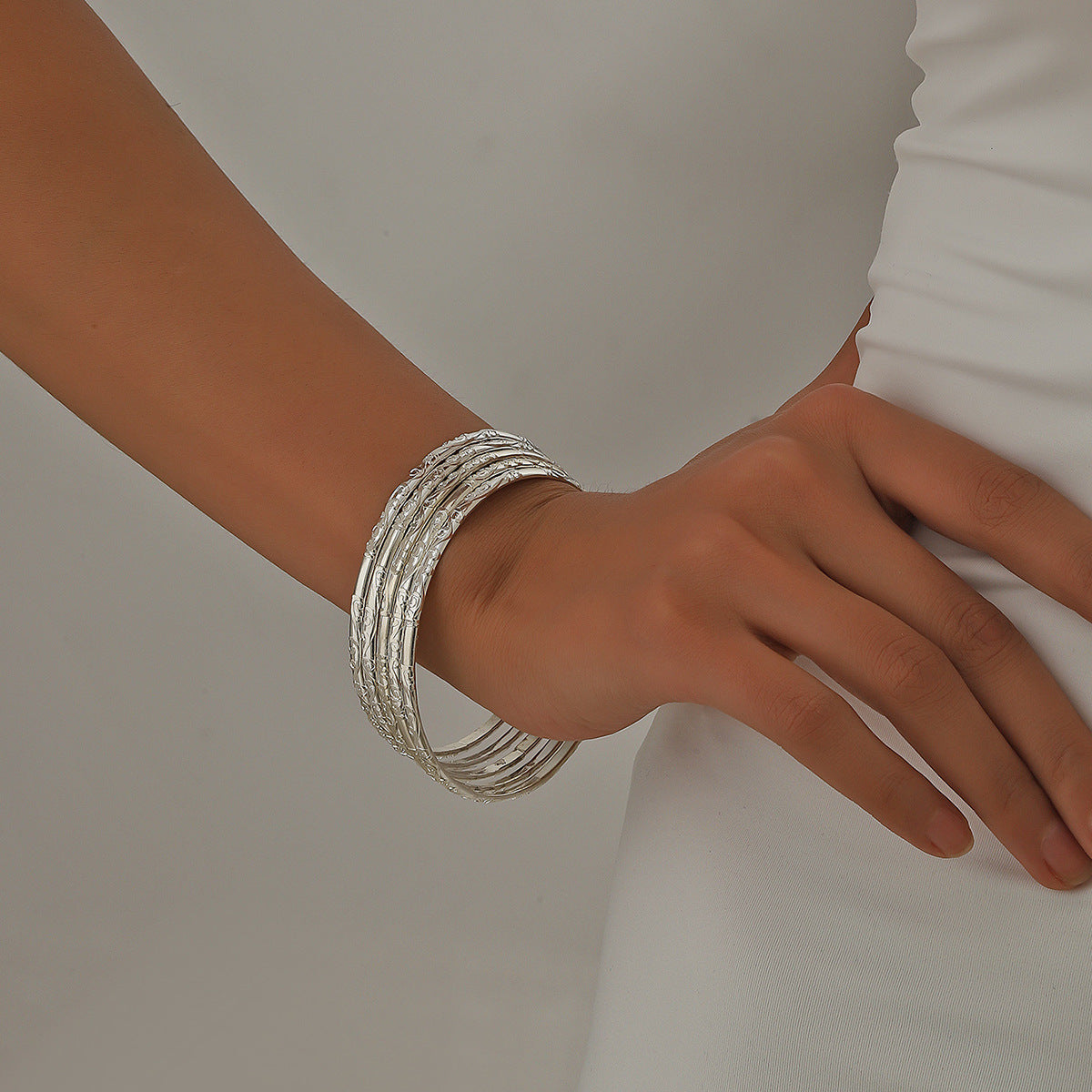 Sier Printing Fashion Personality Affordable Luxury High-grade Bracelets
