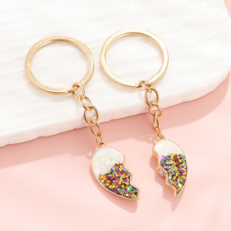 Children's Gold Powder Epoxy Love Fashion Letter Necklaces