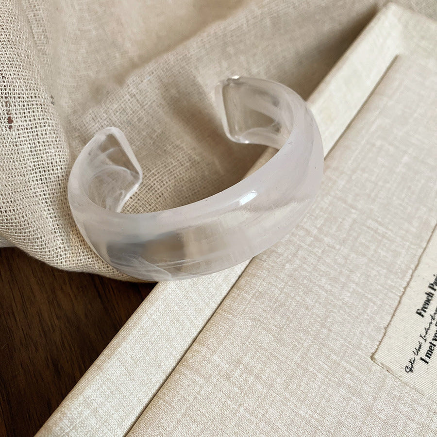 Acrylic Irregular Retro Unique Design Niche Simple Bracelet