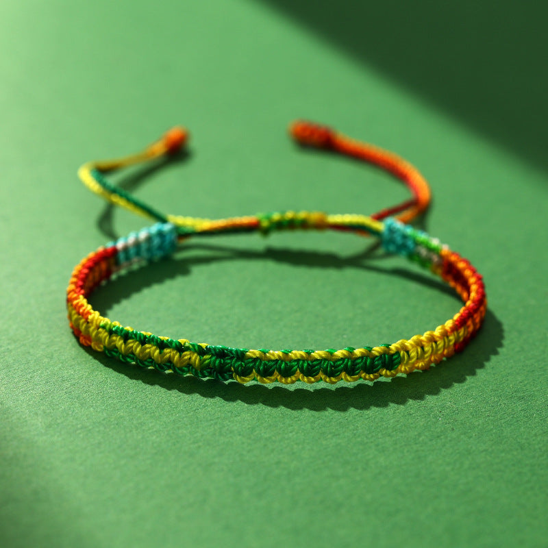 Dragon Boat Festival Colorful Rope Carrying Strap Handmade Braided Adult Bracelet