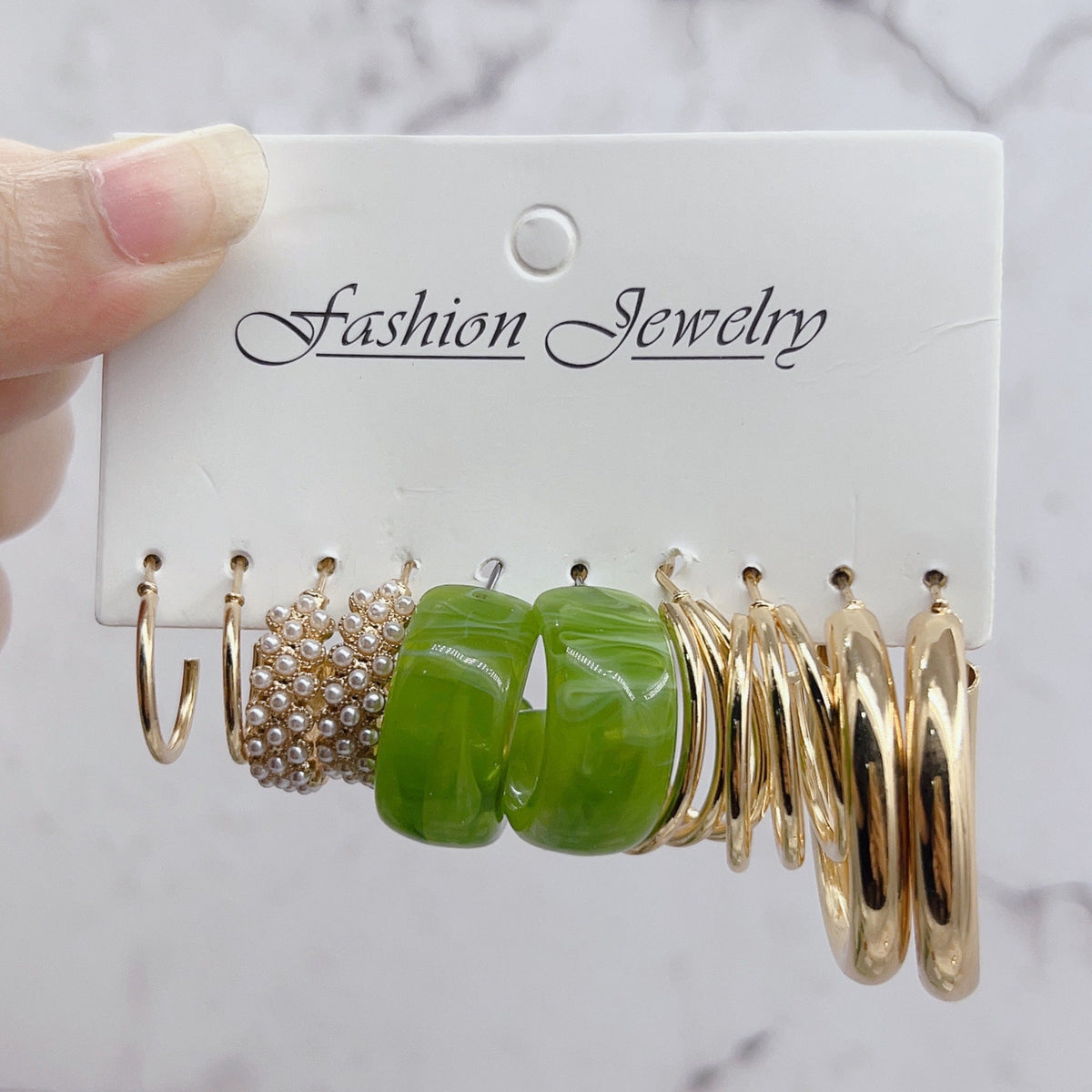 Women's French Retro Circle Pearl For Stud Earrings