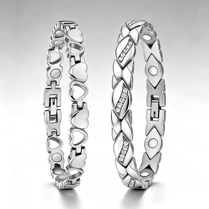 Women's Magnet Affordable Luxury Fashion Clover Alloy Diamond Single Bracelet