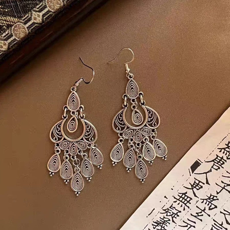 High Sense Small Chinese Ethnic Water Earrings