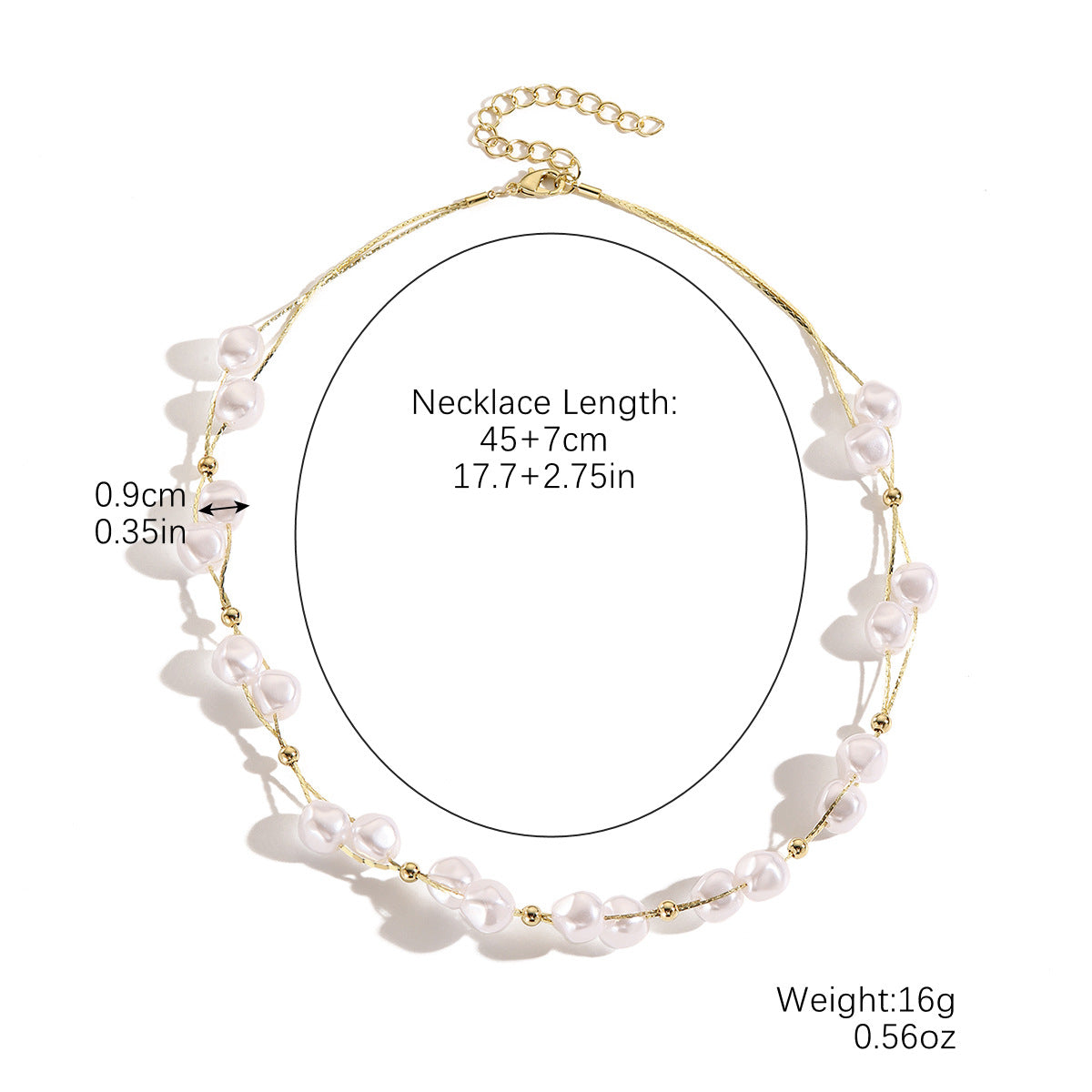 Women's Pearl Special Interest Light Luxury High-grade Retro Irregular Necklace
