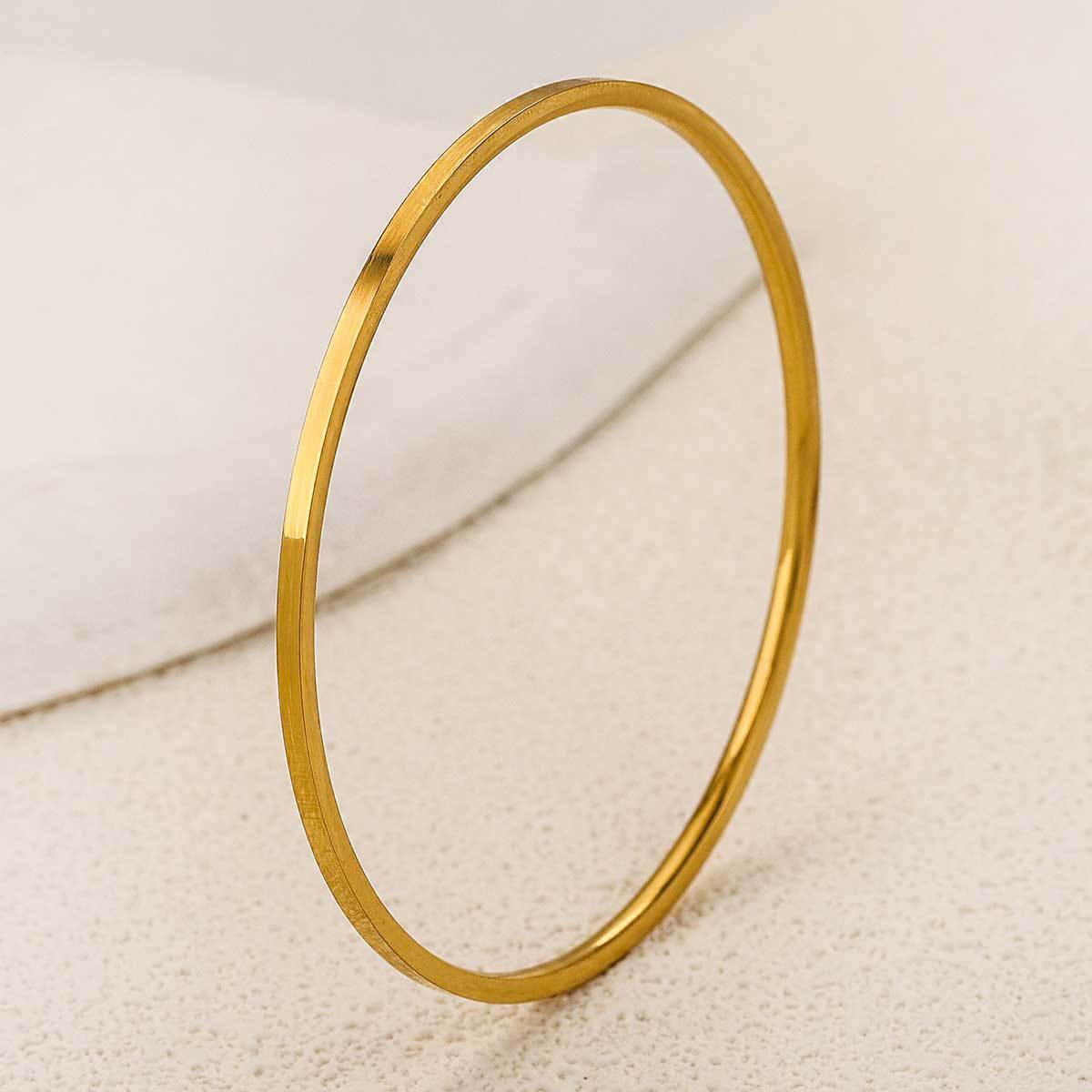 Stainless Steel Classical Electroplated Gold Polished Bracelets