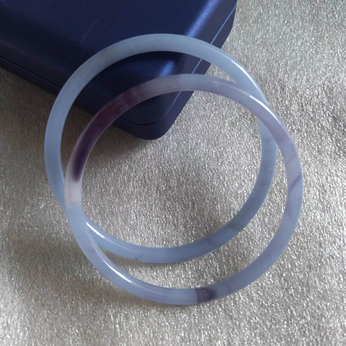 Inner Diameter Jingle Glass Imitation Jade Fine Rings