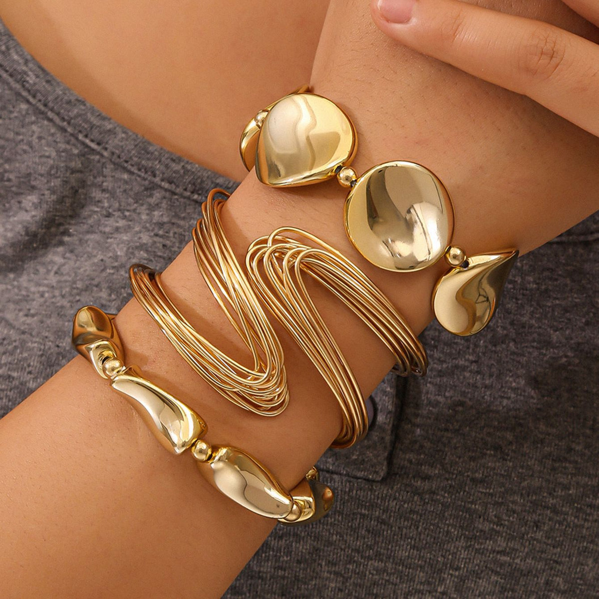 Personality Simple Chain Vintage Stylish Glossy Bracelets
