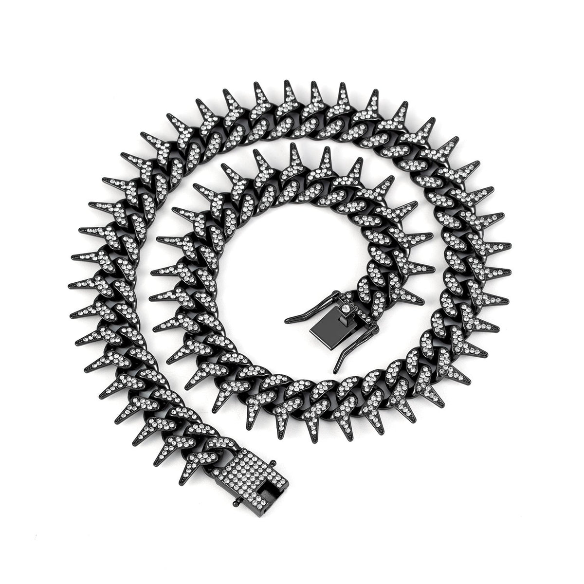 Men's Alloy Full Diamond Rock Rap Hip Necklaces