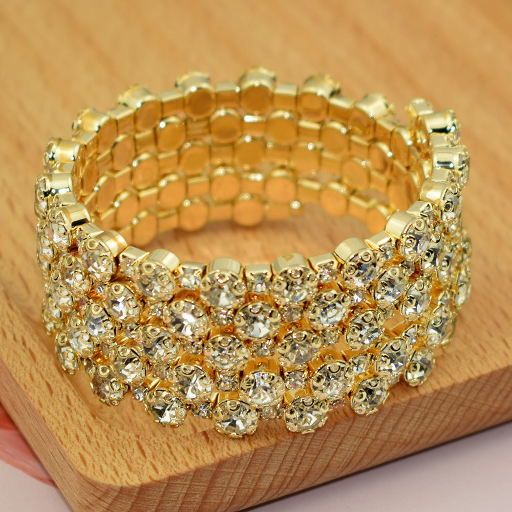 Pretty Exaggerated Personalized Temperament Female Row Bracelets
