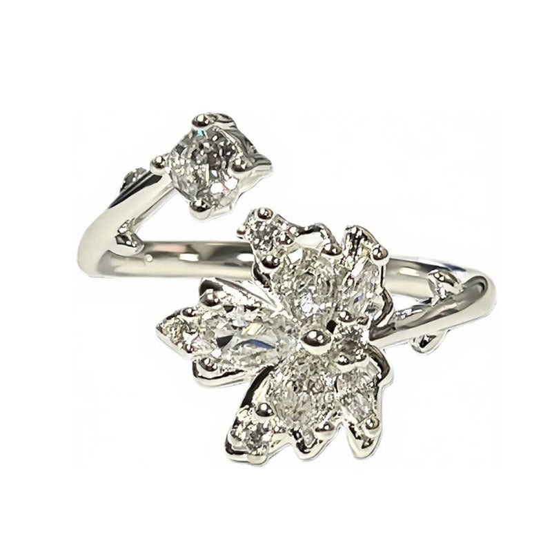 Shiny Diamond Female Cold Wind Simple Korean Style Niche Rings