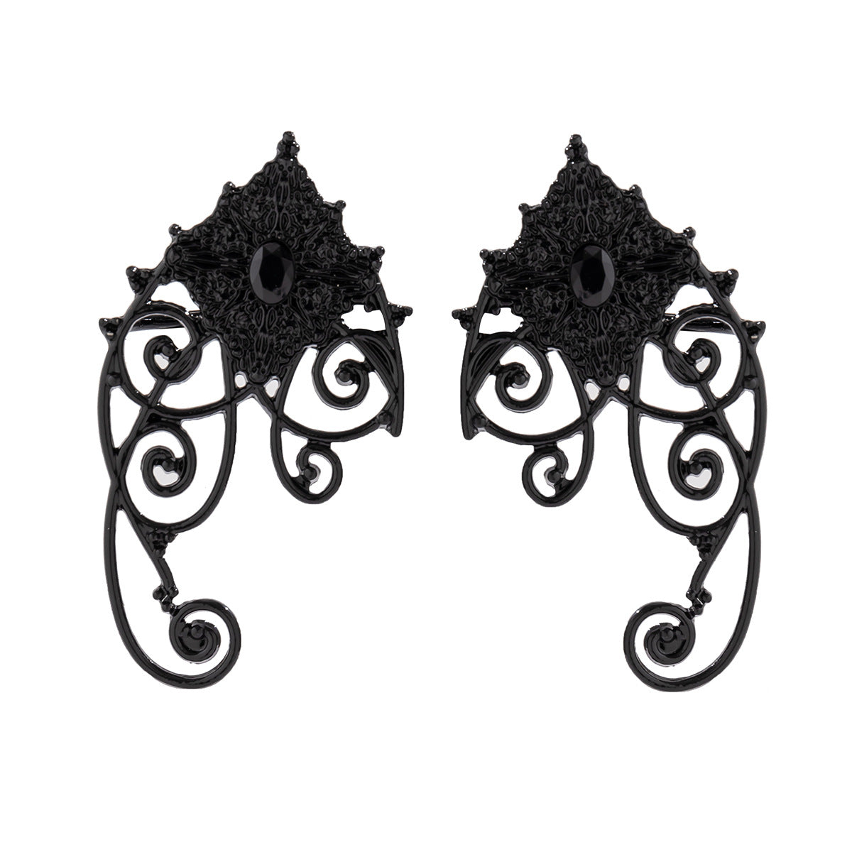 Design Personality Elf Outline Ear Retro Halloween Gothic Stud Earrings